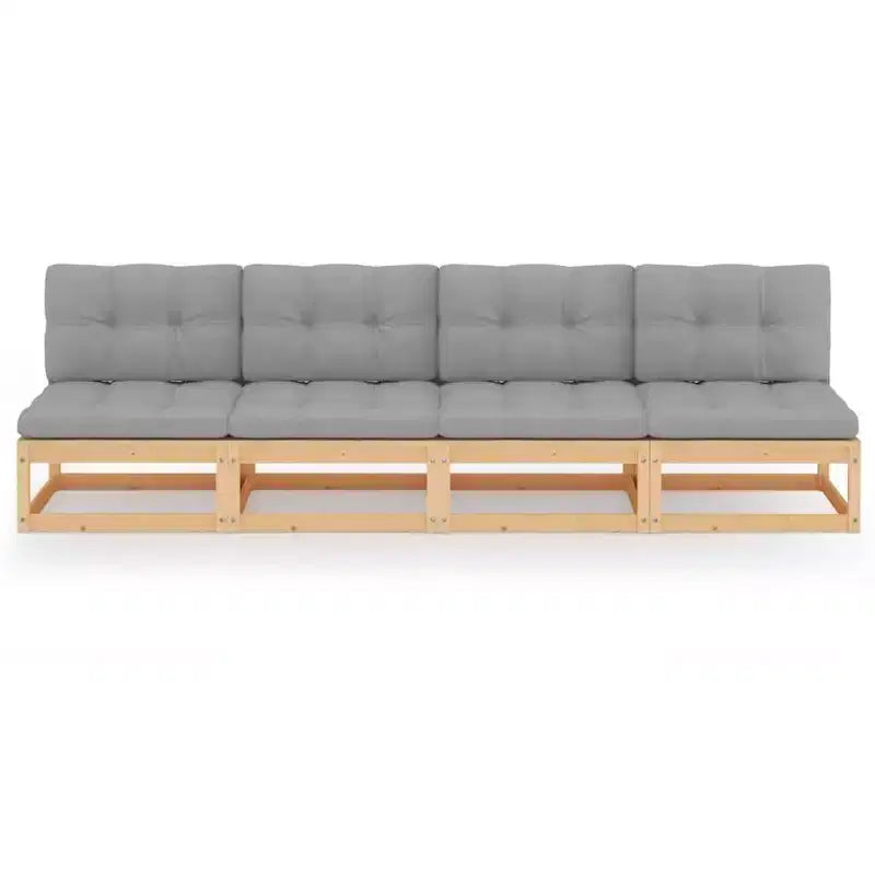 vidaXL Garden Sofa Solid pinewood Large Durable Garden Sofa