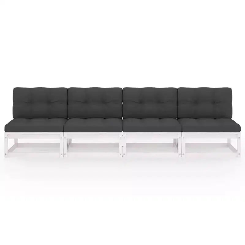 vidaXL Canapé de jardin Bois de pin massif Grand Canapé de jardin durable