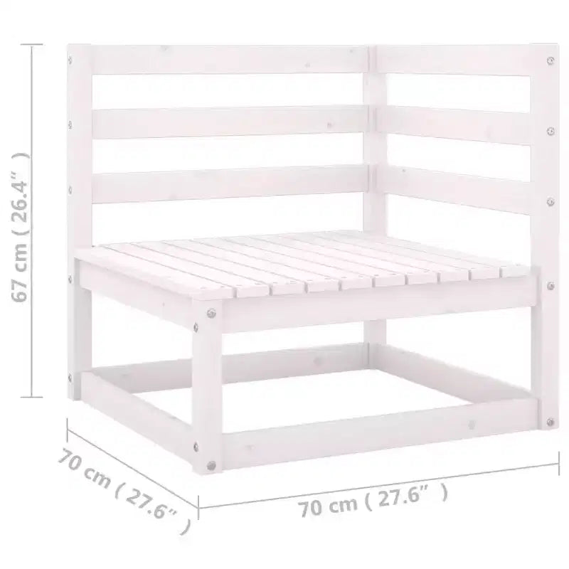 vidaXL Canapé de jardin modulable 4 places en pin massif et tissu