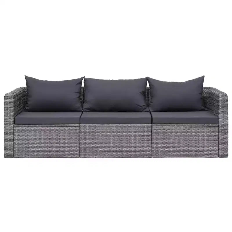 vidaXL Modular Poly Rattan Outdoor Sofa Set