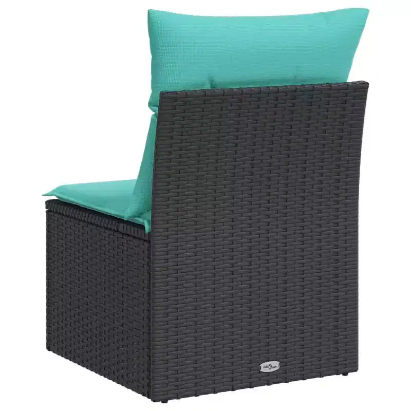 vidaXL Canapé de jardin en résine tressée, acier revêtu par poudre, polyester compact