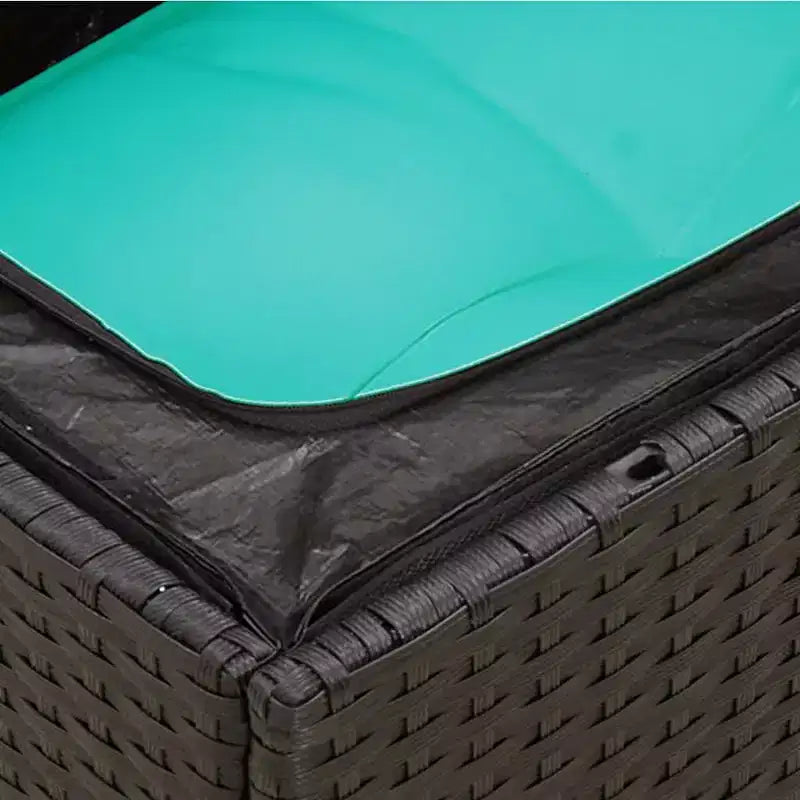 vidaXL Canapé de jardin en résine tressée, acier revêtu par poudre, polyester compact