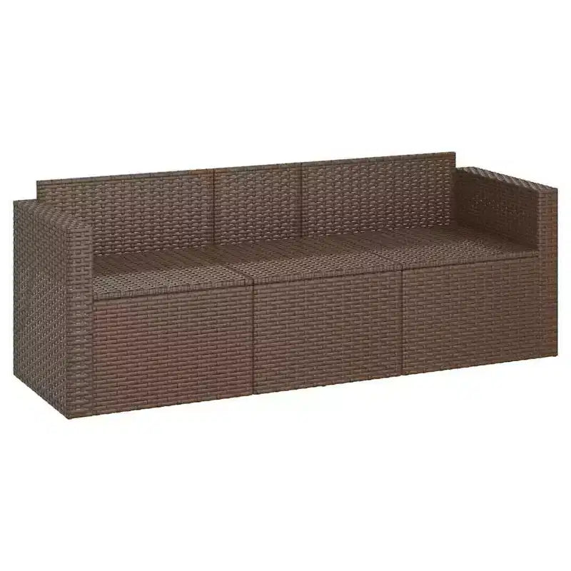 vidaXL Canapé de jardin moderne à 3 places en résine tressée