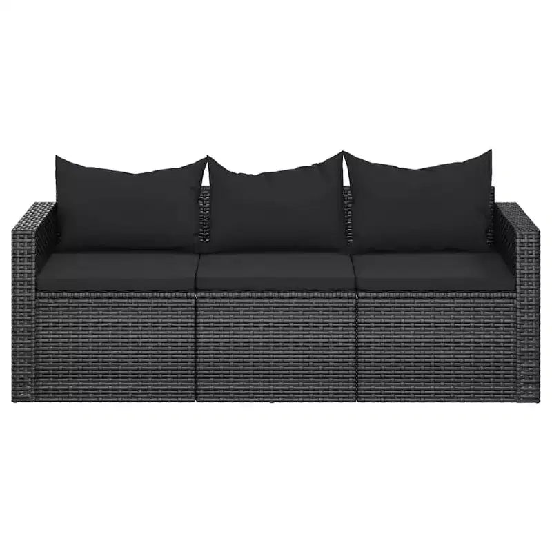 vidaXL Canapé de jardin moderne à 3 places en résine tressée