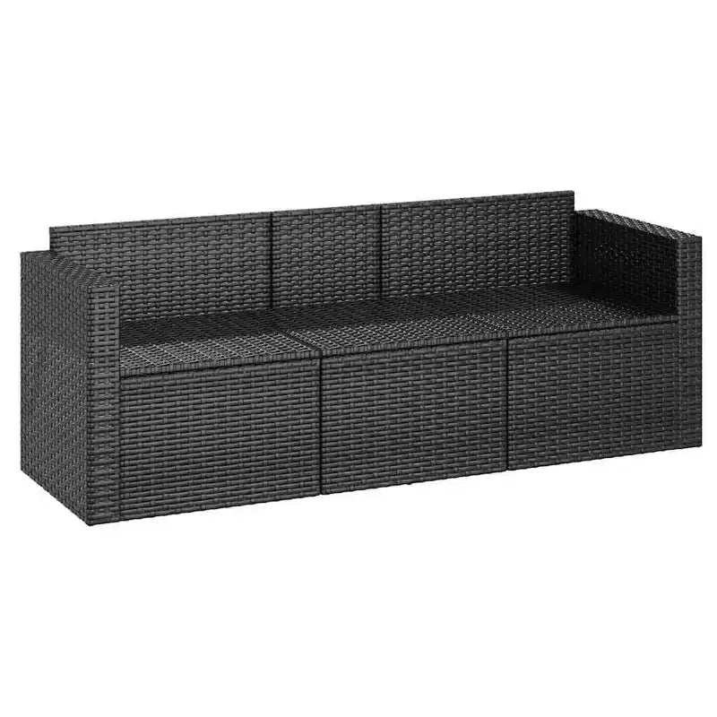 vidaXL Canapé de jardin moderne à 3 places en résine tressée