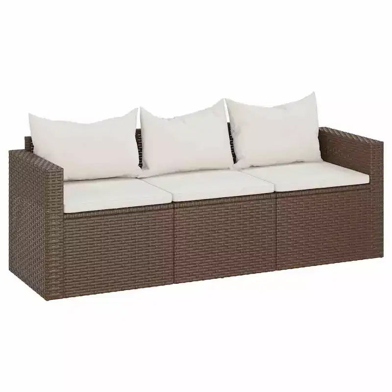 vidaXL Canapé de jardin moderne à 3 places en résine tressée
