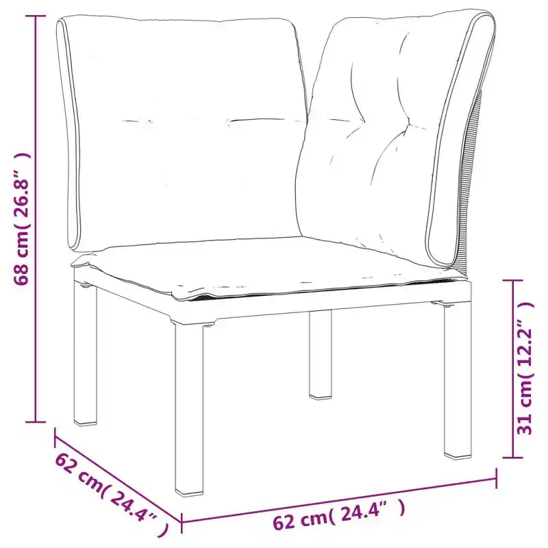 vidaXL Table basse Acier Extérieur Jardin Terrasse Mobilier Patio Moderne
