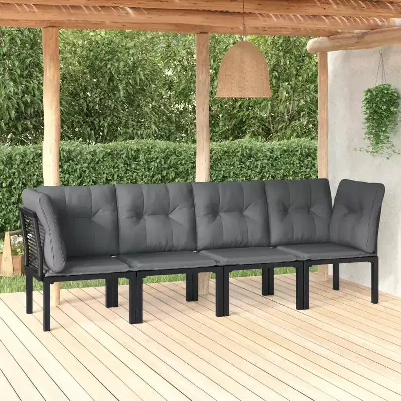 vidaXL Table basse Acier Extérieur Jardin Terrasse Mobilier Patio Moderne