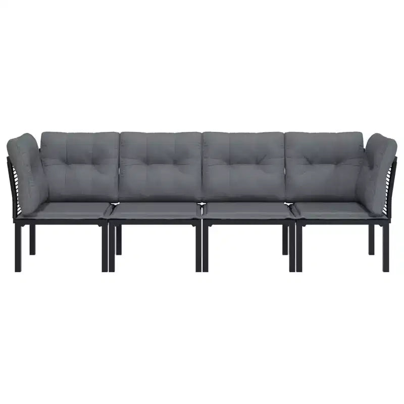 vidaXL Table basse Acier Extérieur Jardin Terrasse Mobilier Patio Moderne