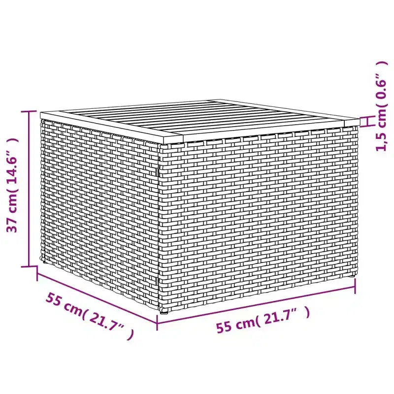 Ensemble de canapé de jardin modulable vidaXL avec rangement et coussins