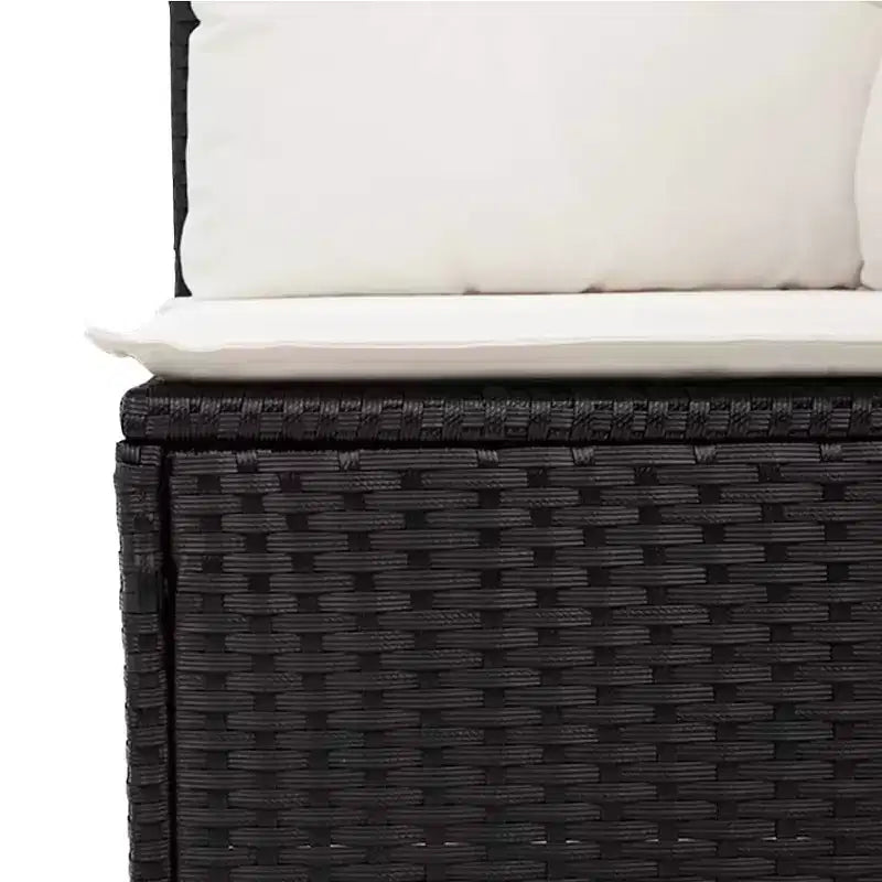 Ensemble de canapé de jardin modulable vidaXL avec rangement et coussins
