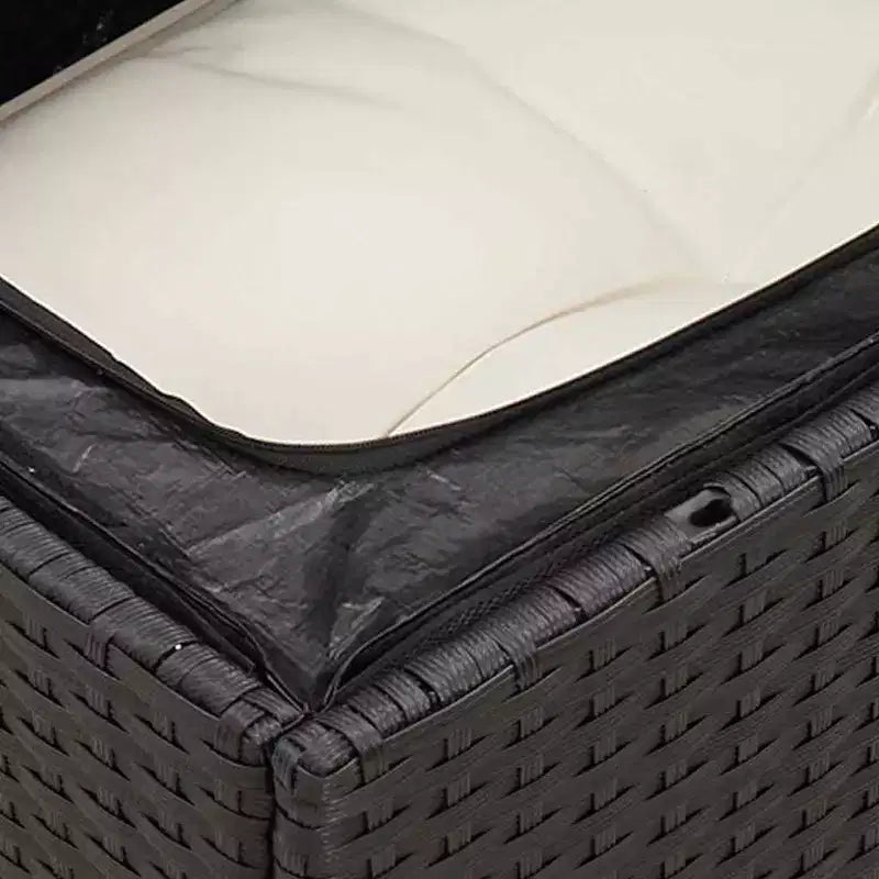 Ensemble de canapé de jardin modulable vidaXL avec rangement et coussins