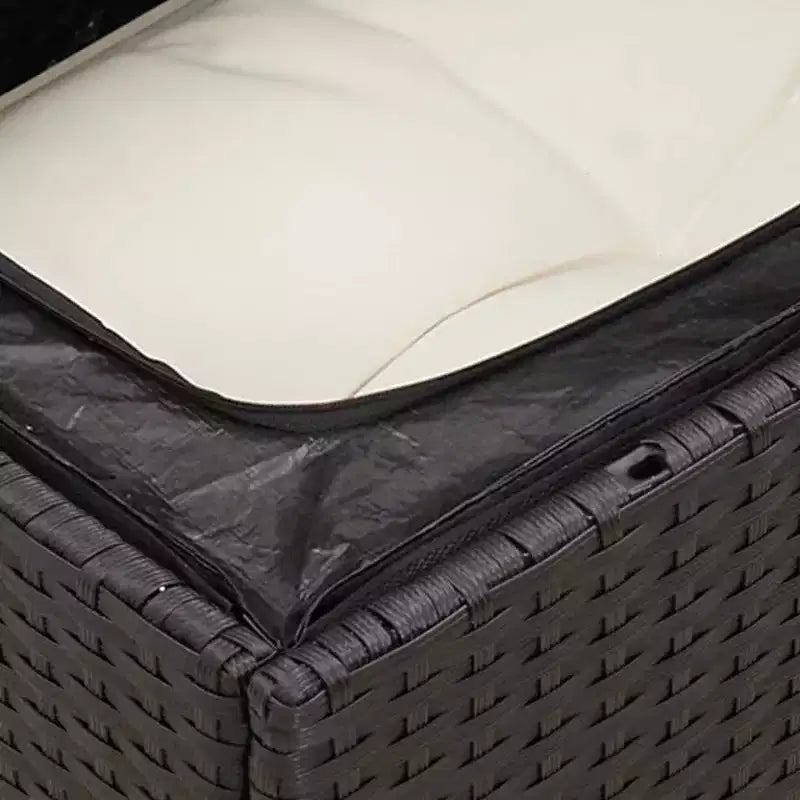 Ensemble de canapé de jardin modulable vidaXL avec rangement et coussins