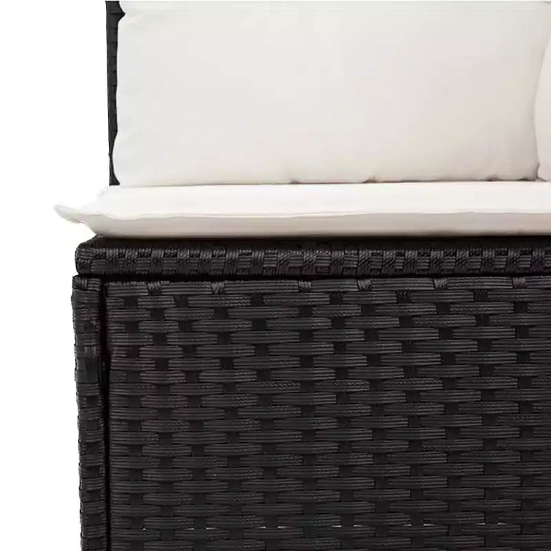 Ensemble de canapé de jardin modulable vidaXL avec rangement et coussins