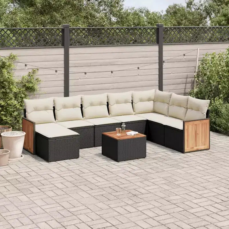 vidaXL Salon de jardin avec coussins de différentes couleurs