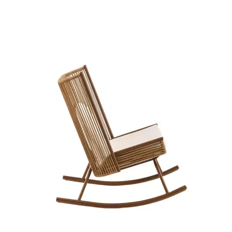 Christopher Knight Home Christine Ensemble de patio moderne en métal avec chaises berçantes et plateau de table en céramique