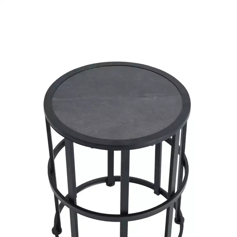 Christopher Knight Home Christine Ensemble de patio moderne en métal avec chaises berçantes et plateau de table en céramique