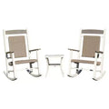 Clihome Outdoor Rocking Chairs Set of 3(2 Chairs & 1 Table)