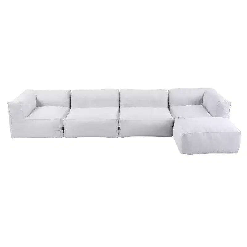 Christopher Knight Home Karine Canapé d'angle moderne 5 places en oléfine avec pouf, 388,1 cm