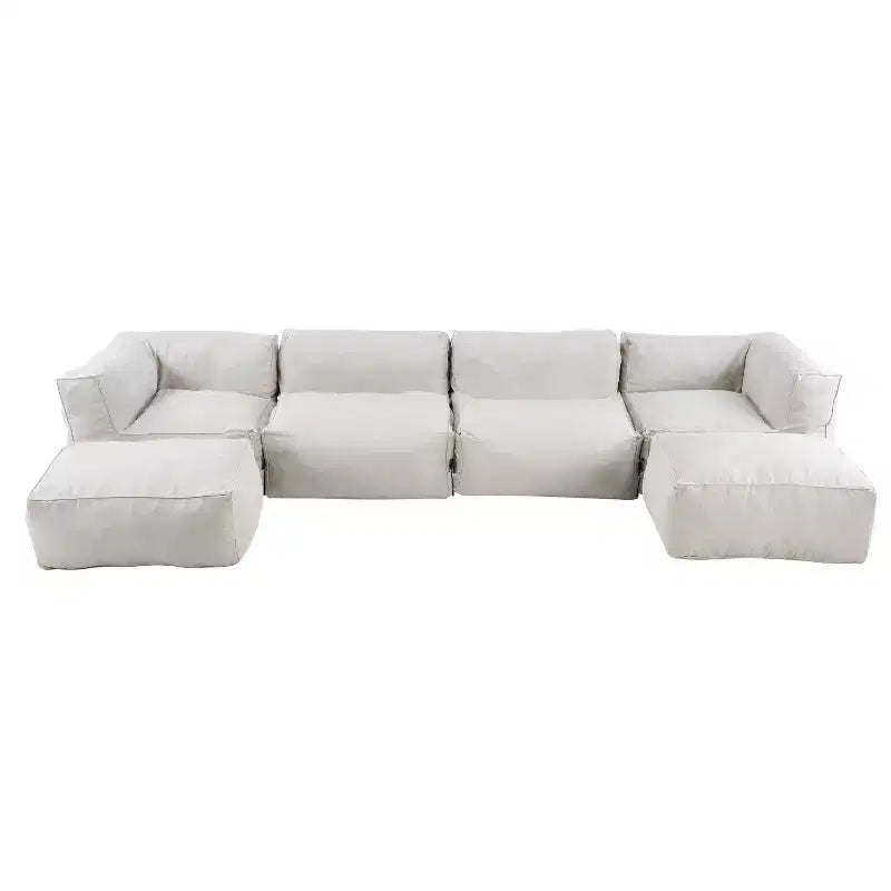 Christopher Knight Home Karine Canapé d'angle moderne en oléfine en forme de U de 388 cm avec poufs, 6 places
