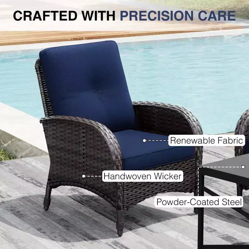 UPTIOT Ensemble modulaire d'extérieur avec 2 canapés, fauteuils, poufs et table basse résistante aux intempéries