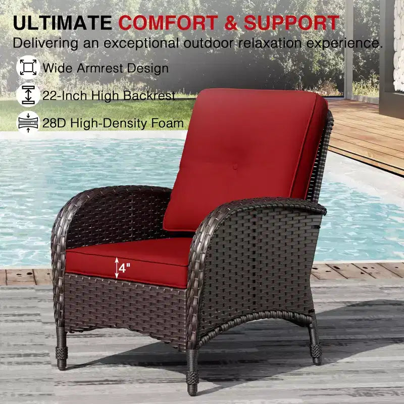 UPTIOT Ensemble modulaire d'extérieur avec 2 canapés, fauteuils, poufs et table basse résistante aux intempéries