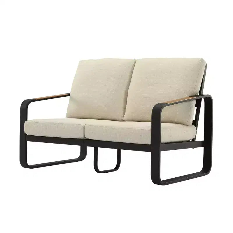 Canapé de jardin Lantine de 137 cm de large avec coussins amovibles