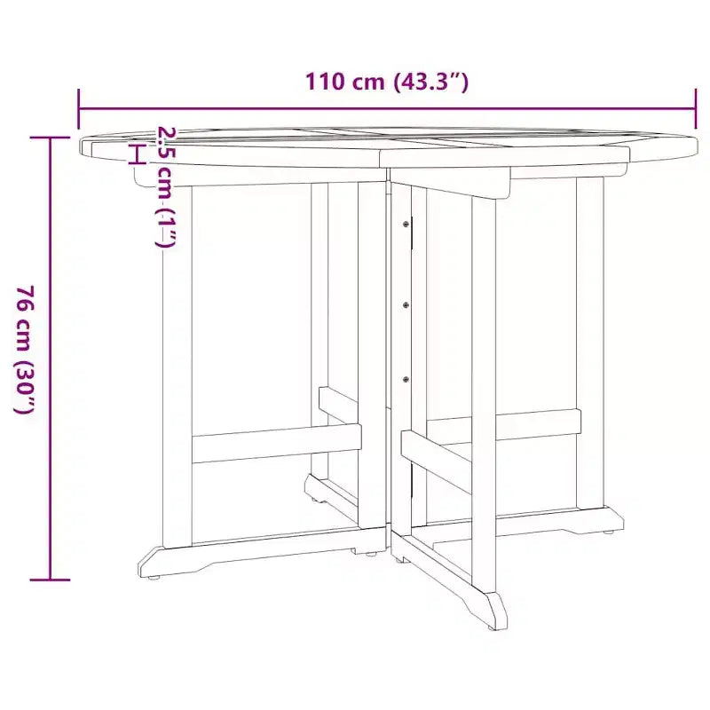 vidaXL Ensemble repas d'extérieur Teck Bois de teck massif Moyen Pliable