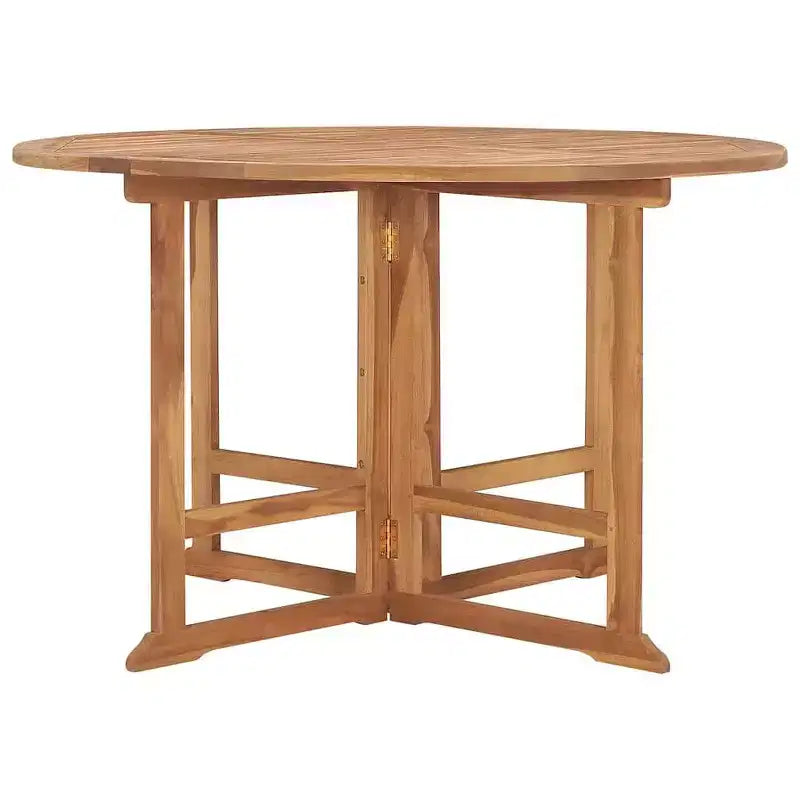vidaXL Ensemble repas d'extérieur Teck Bois de teck massif Moyen Pliable