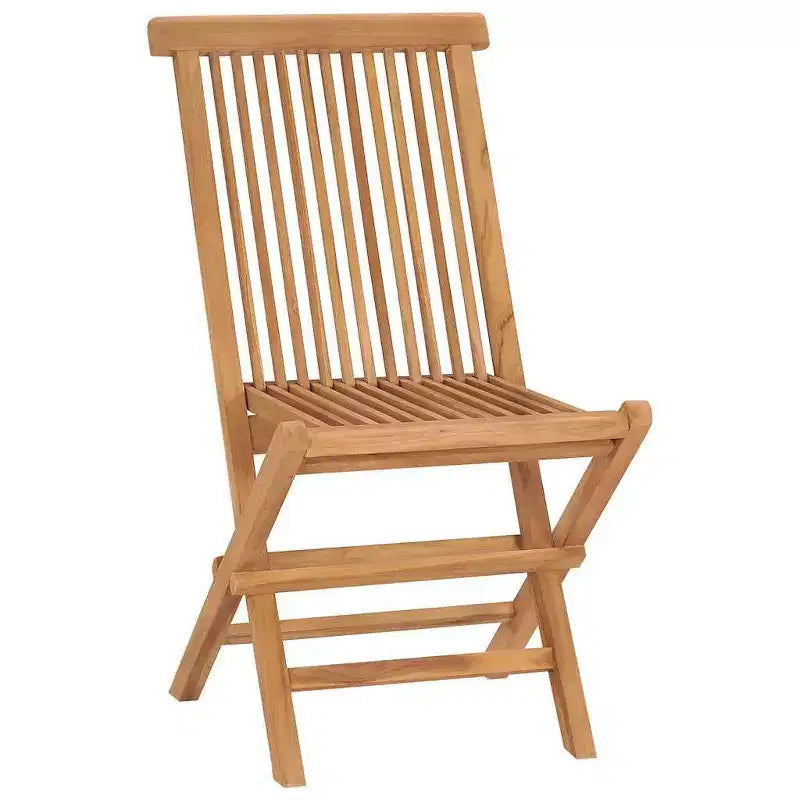 vidaXL Ensemble repas d'extérieur Teck Bois de teck massif Moyen Pliable