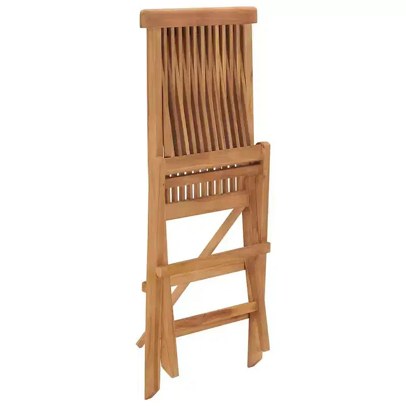 vidaXL Ensemble repas d'extérieur Teck Bois de teck massif Moyen Pliable