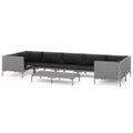 vidaXL Garden Lounge Set Dark Grey, Black