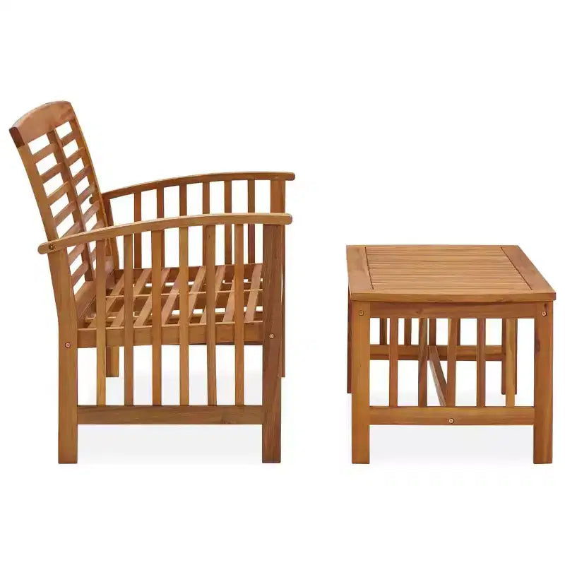 vidaXL Salon de jardin Marron Bois d'acacia massif Moyen Durable