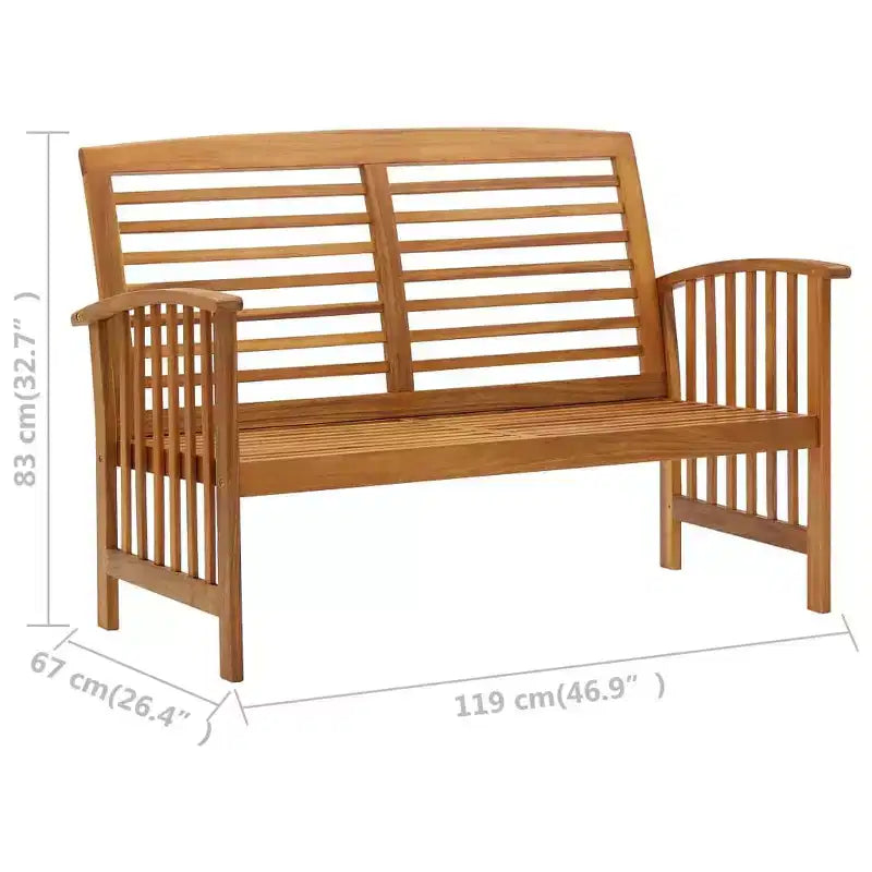 vidaXL Salon de jardin Marron Bois d'acacia massif Moyen Durable