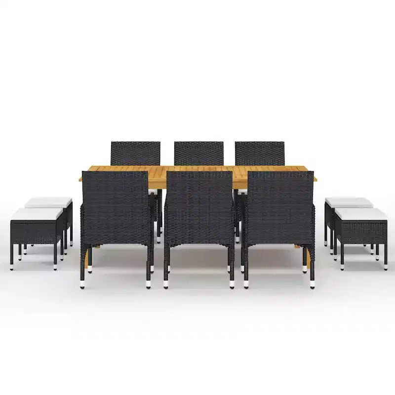 vidaXL Ensemble de salle à manger Table : Chaises : Coussins :