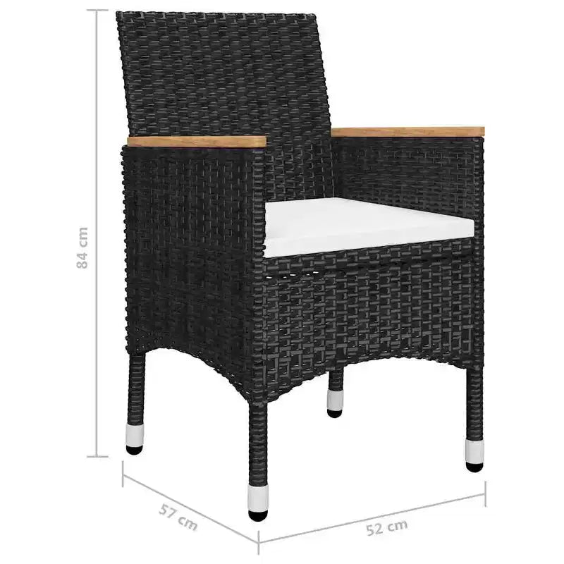 vidaXL Ensemble de salle à manger Table : Chaises : Coussins :