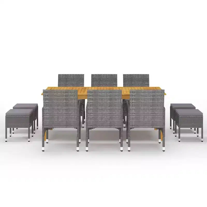 vidaXL Ensemble de salle à manger Table : Chaises : Coussins :