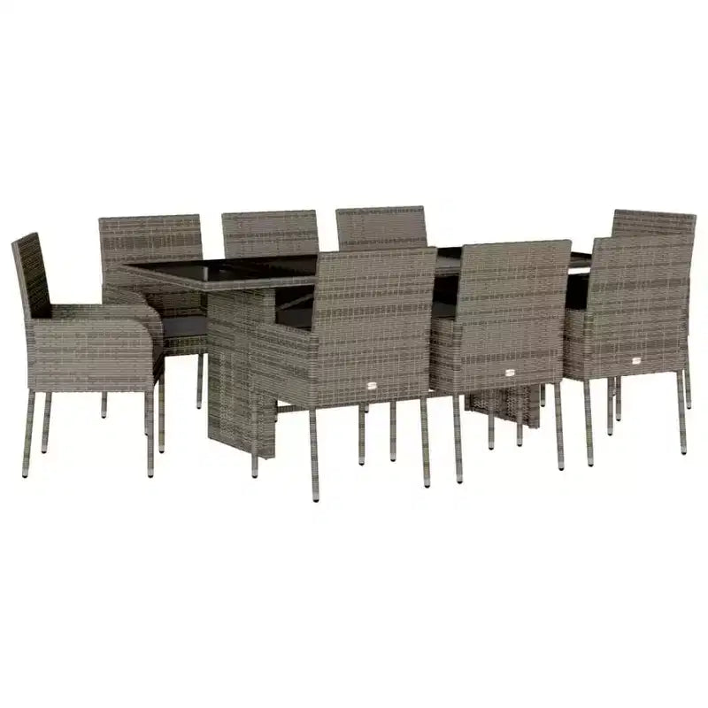 vidaXL Garden Dining Set Gray, Dark Gray