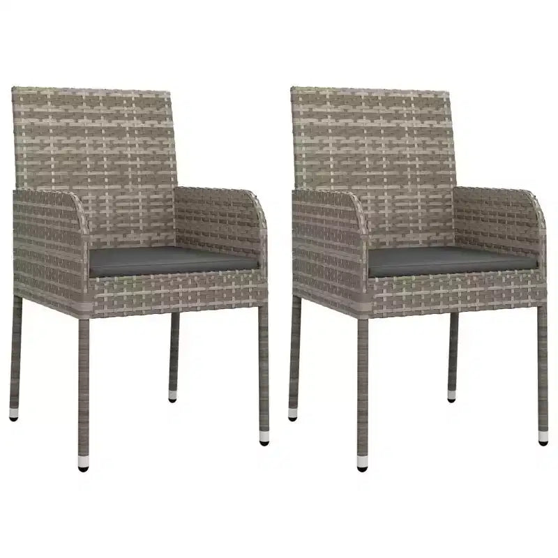 vidaXL Salon de jardin Gris, Gris foncé