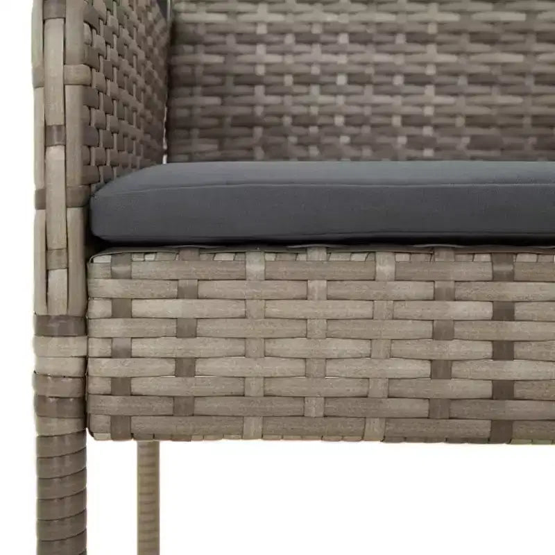 vidaXL Salon de jardin Gris, Gris foncé