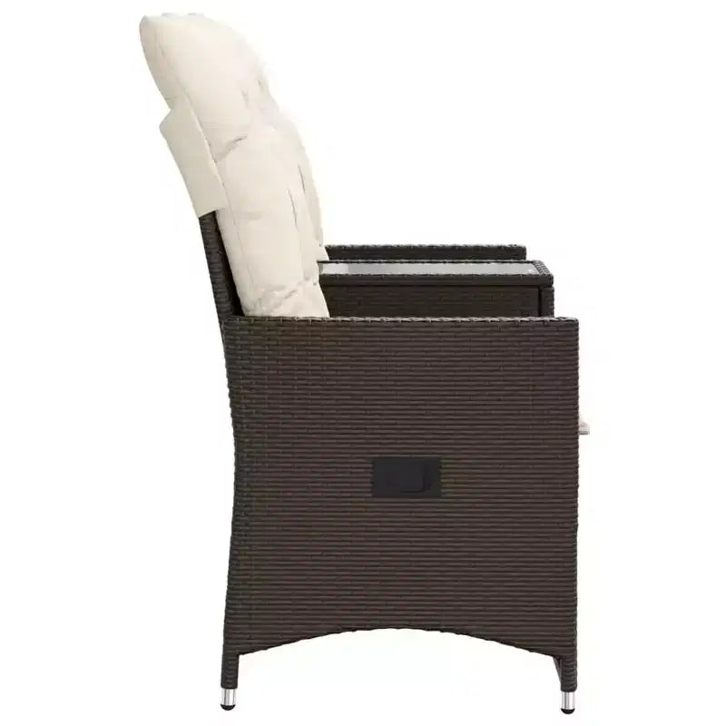 vidaXL Canapé de jardin inclinable marron