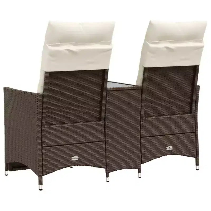 vidaXL Canapé de jardin inclinable marron