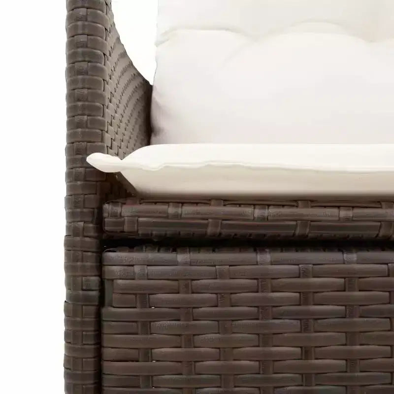 vidaXL Canapé de jardin inclinable marron