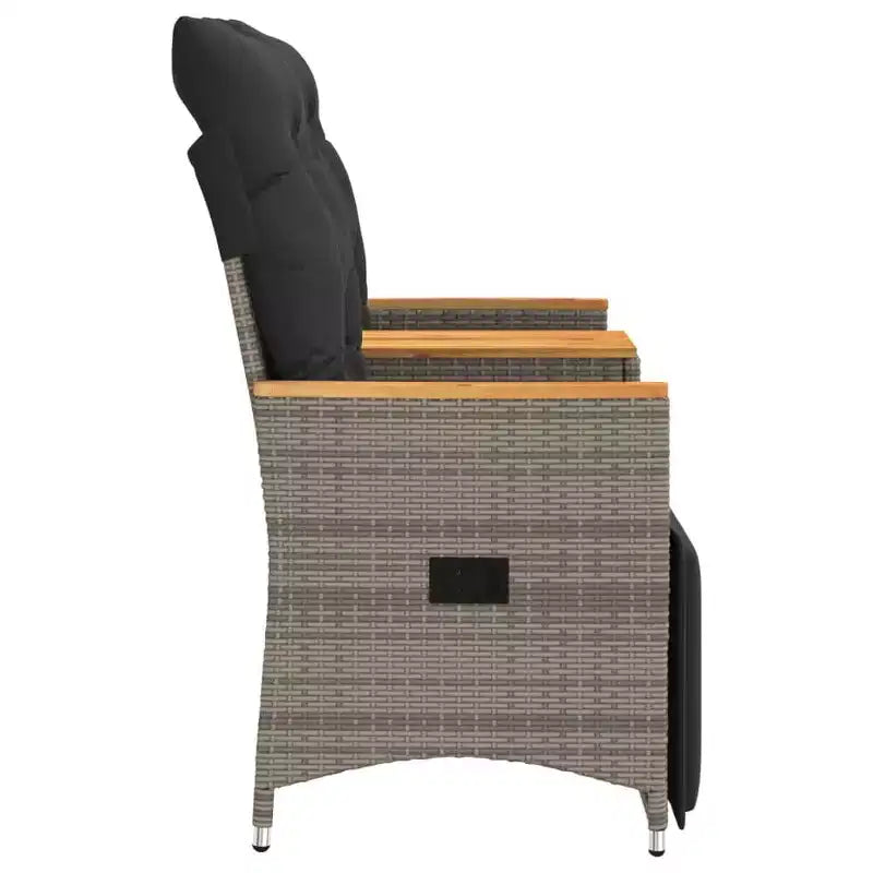 vidaXL Canapé de jardin inclinable gris