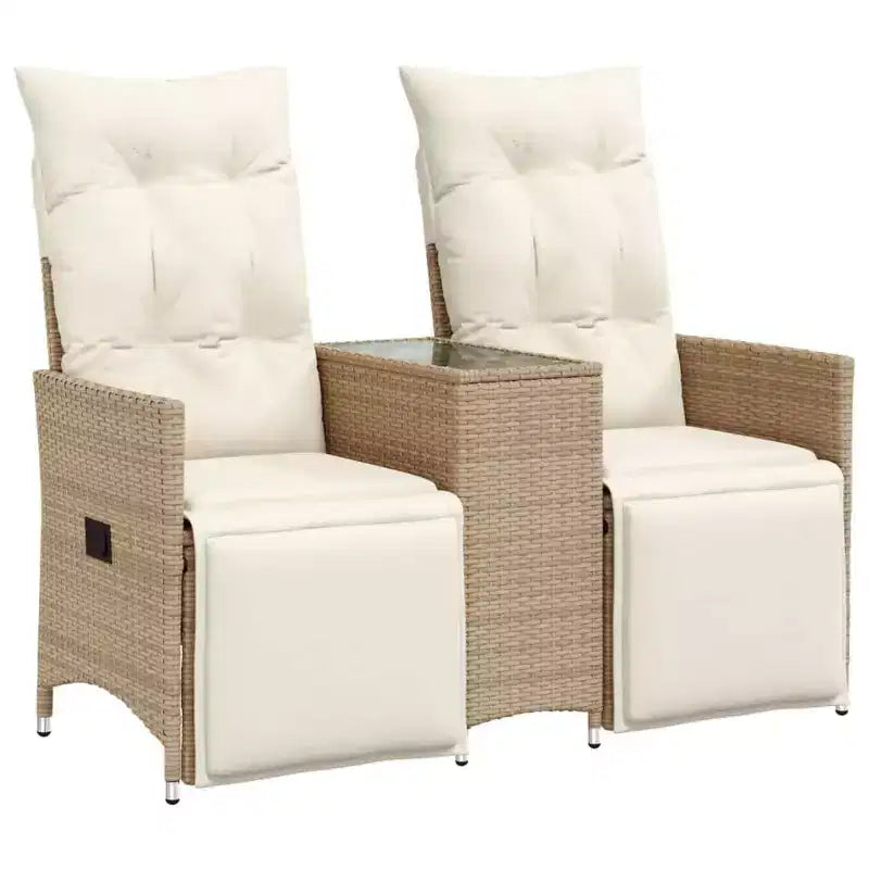 vidaXL Reclining Garden Sofa Beige