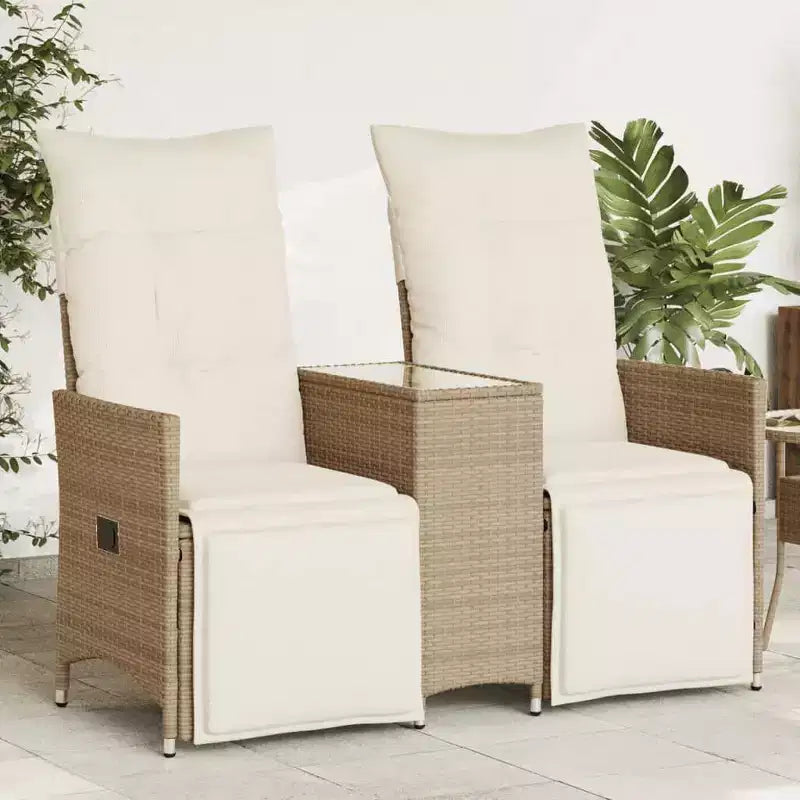 vidaXL Canapé de jardin inclinable Beige