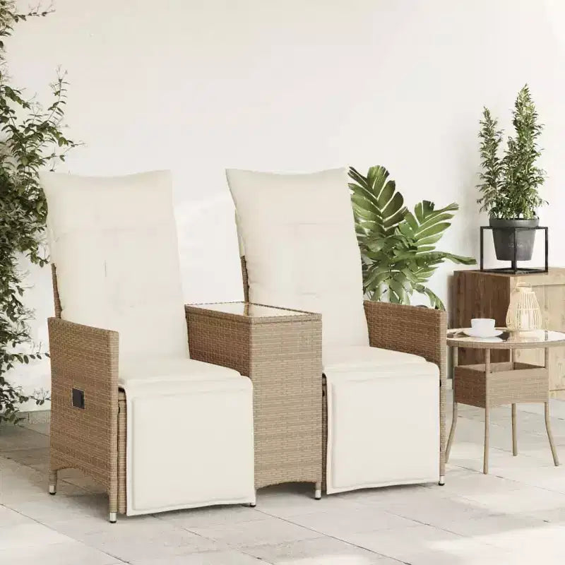 vidaXL Canapé de jardin inclinable Beige