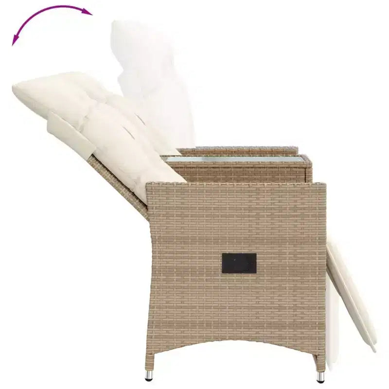 vidaXL Canapé de jardin inclinable Beige