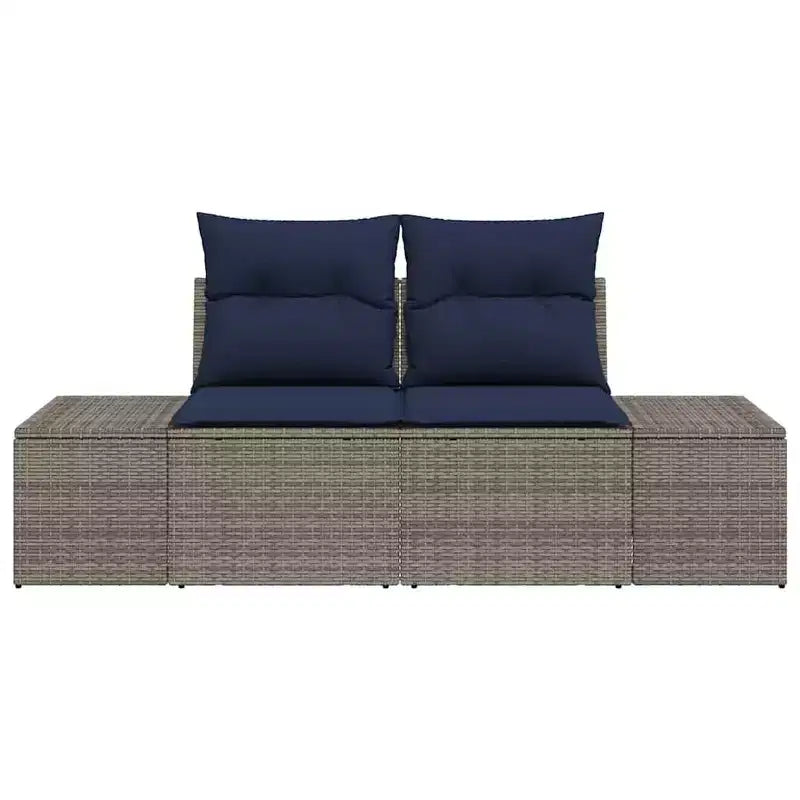 vidaXL Canapé de jardin avec coussin 184 x 62 x 69 cm Résine tressée