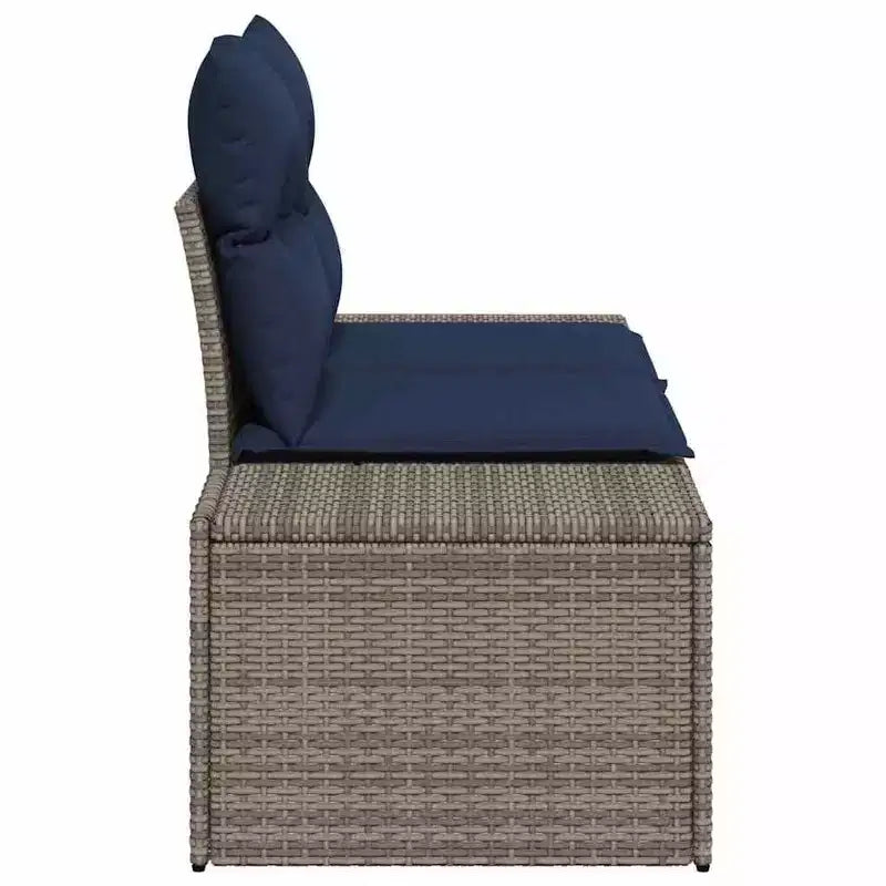 vidaXL Canapé de jardin avec coussin 184 x 62 x 69 cm Résine tressée